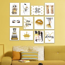 Wallity Cuadros Decorativos MDF Multicolor (12 Piezas)